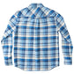 Quiksilver Waterman Men's Long Sleeve Thunder Sets Flannel Shirt Blue
