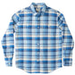 Quiksilver Waterman Men's Long Sleeve Thunder Sets Flannel Shirt Blue