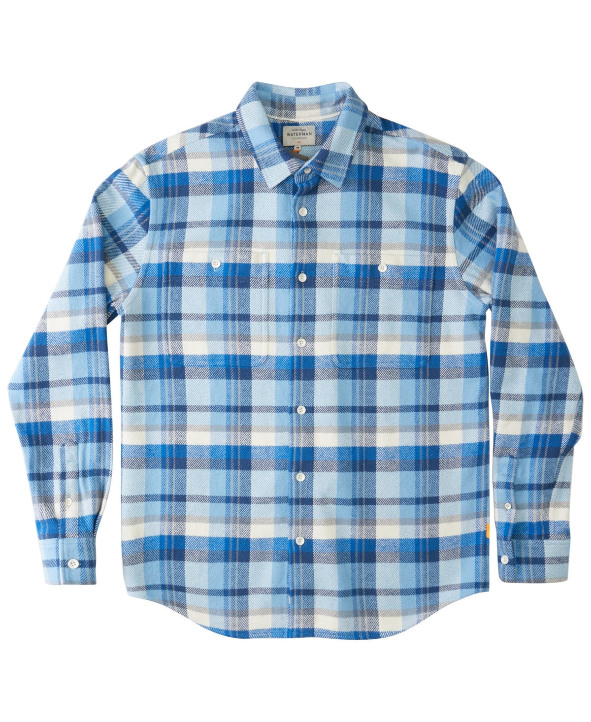 Quiksilver Waterman Men's Long Sleeve Thunder Sets Flannel Shirt Blue