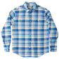 Quiksilver Waterman Men's Long Sleeve Thunder Sets Flannel Shirt Blue