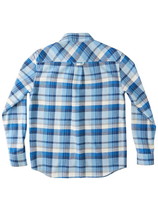Quiksilver Waterman Men's Long Sleeve Thunder Sets Flannel Shirt Blue