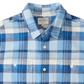 Quiksilver Waterman Men's Long Sleeve Thunder Sets Flannel Shirt Blue