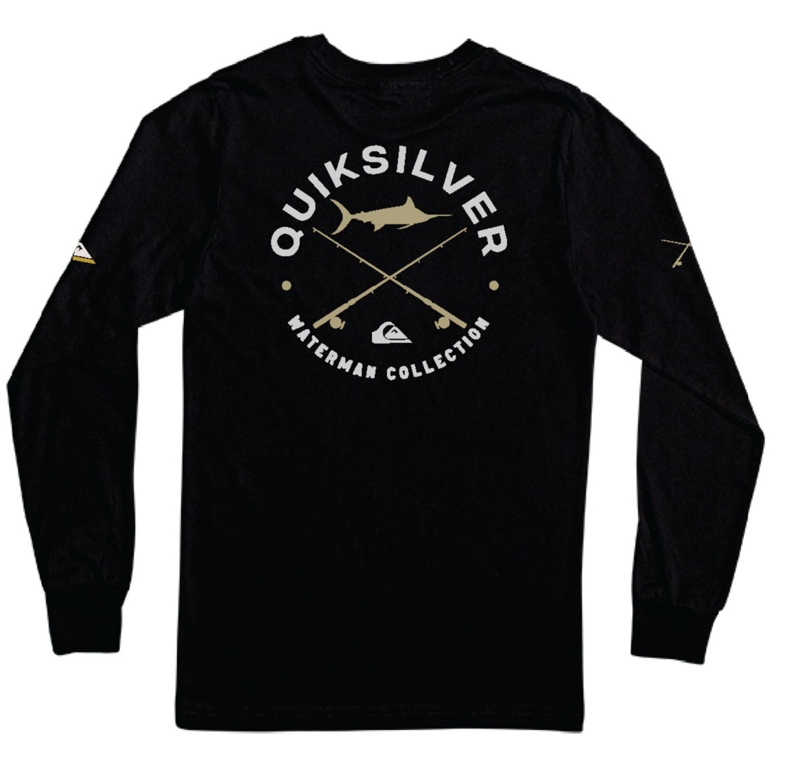 Quiksilver Waterman Men's Long Sleeve Hook T-Shirt Black Size Large