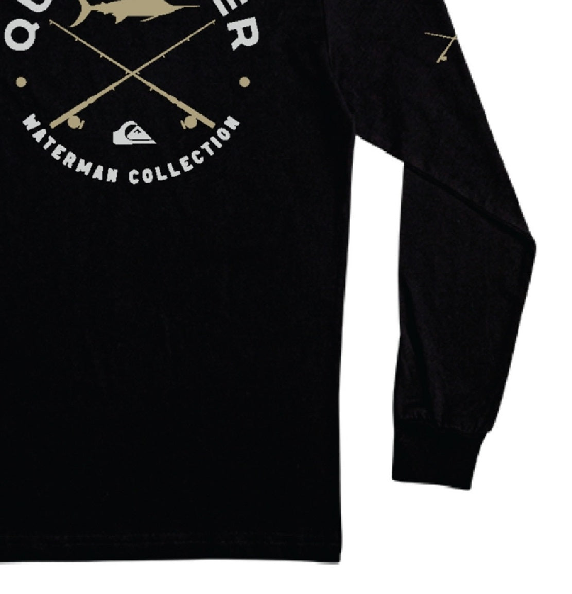 Quiksilver Waterman Men's Long Sleeve Hook T-Shirt Black Size Large