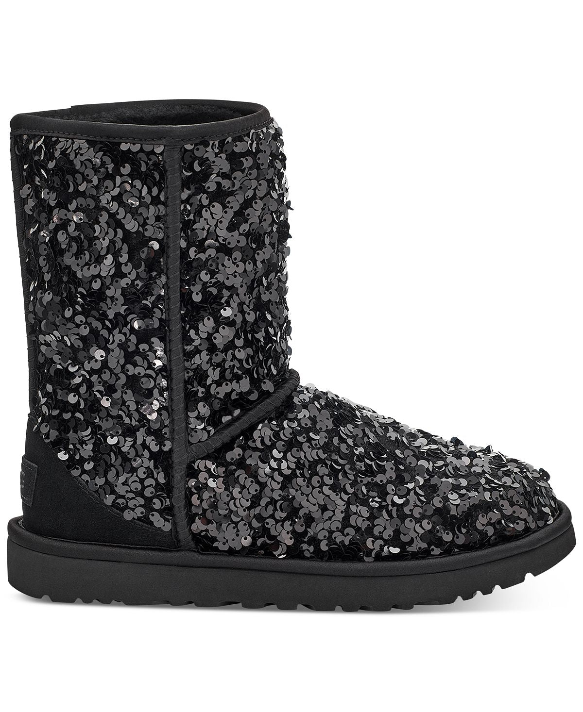 UGG Women's Classic Sequin Short Boot Black Size 8M