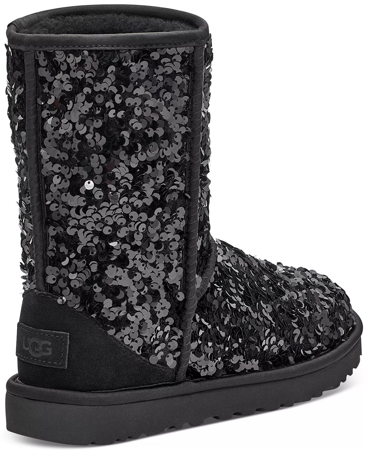 UGG Women's Classic Sequin Short Boot Black Size 8M