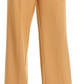 Avec Les Filles Cutout Waist Wide Leg Pants Camel