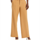 Avec Les Filles Cutout Waist Wide Leg Pants Camel
