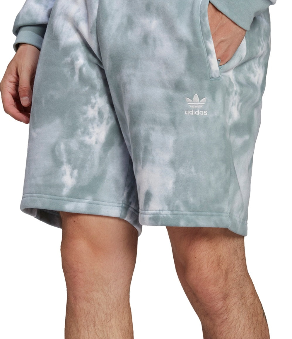 adidas Men's Adicolor Essential Tie Dye Sweat Shorts Gray Size Medium