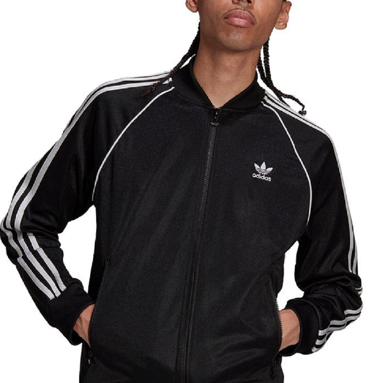 adidas Men's High Shine Track Jacket Black Size Small