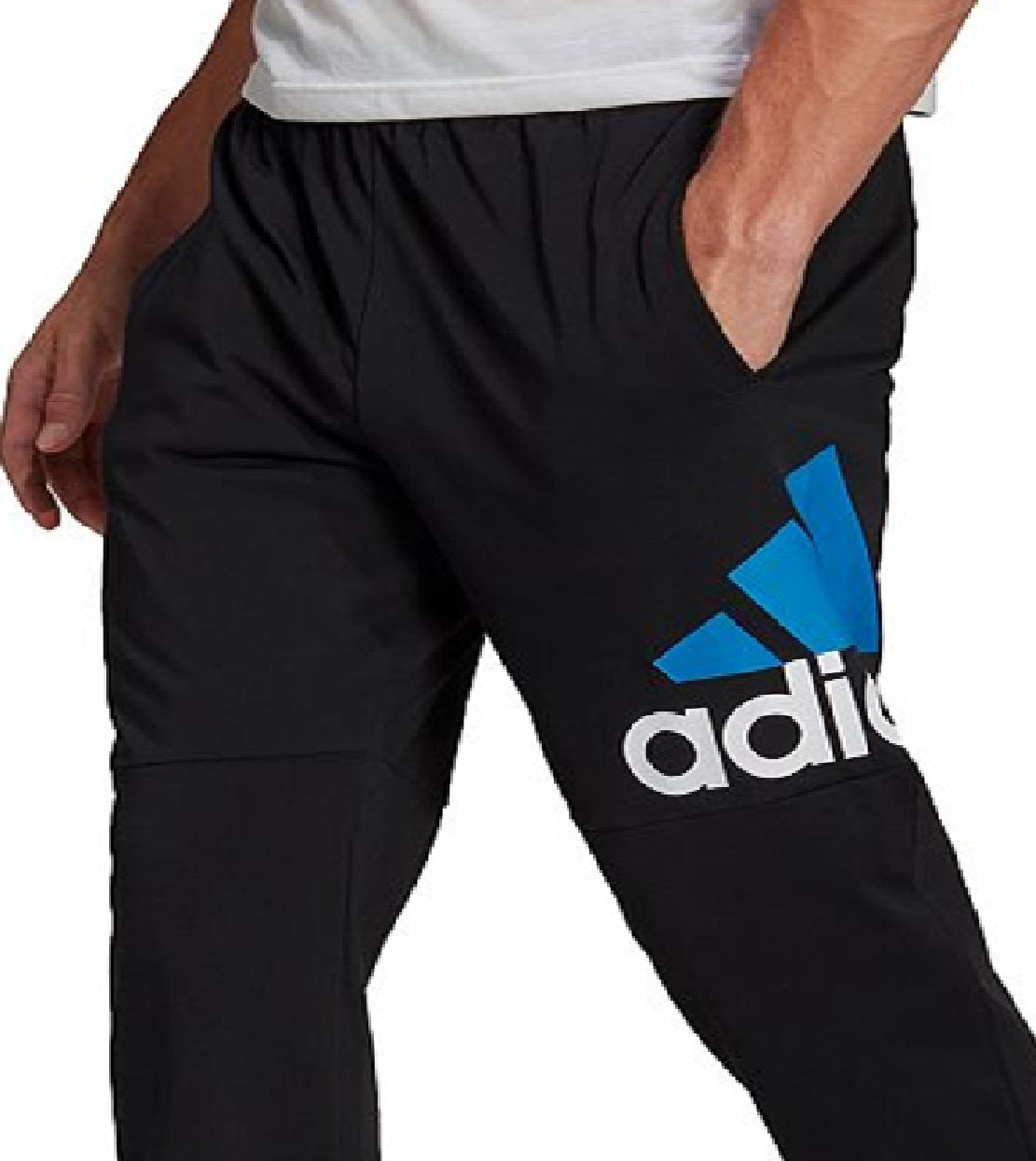 adidas Men's Essential Logo Jersey Pants Black Size XX-Large