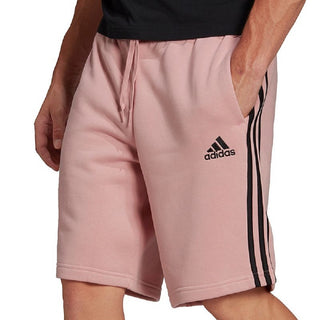 adidas Men's 3 Stripes 10 Fleece Shorts Pink Size X-Large