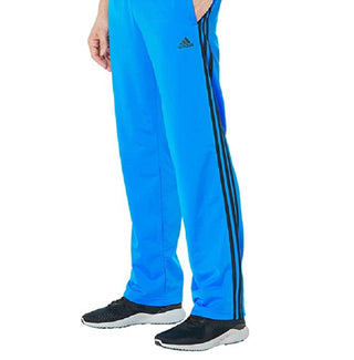 adidas Men's Primegreen Essentials Warm Up Open Hem 3 Stripes Track Pants Blue Size Medium