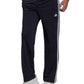adidas Men's Primegreen Essentials Warm Up Open Hem 3 Stripes Track Pants Black Size Large