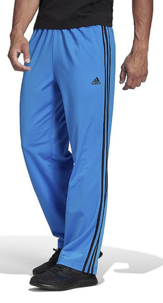 adidas Men's Primegreen Essentials Warm Up Open Hem 3 Stripes Track Pants Blue Size XX-Large
