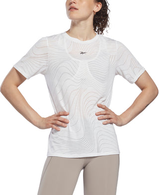 Reebok Women's Burnout T-Shirt White Size Medium