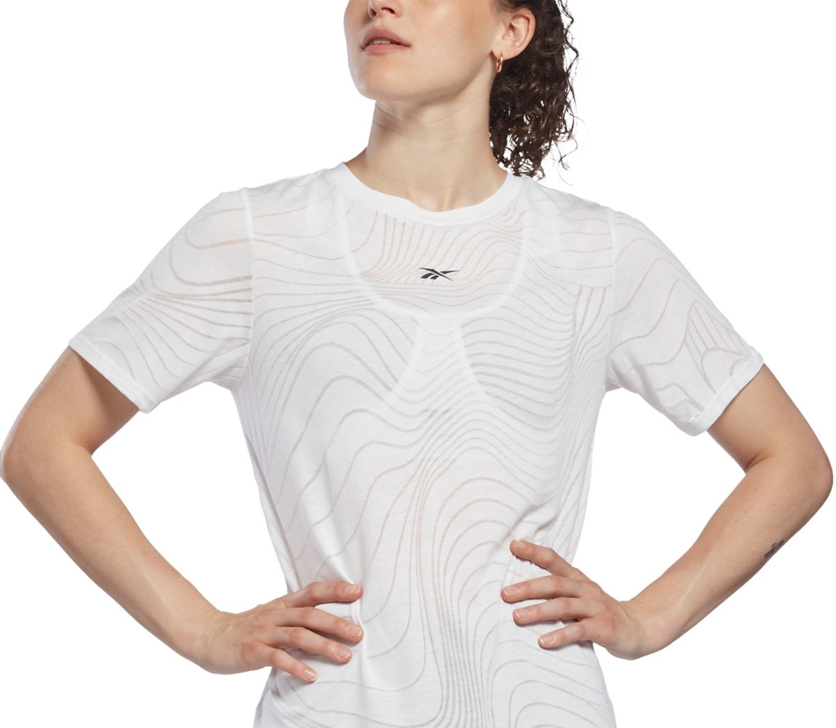 Reebok Women's Burnout T-Shirt White Size Medium