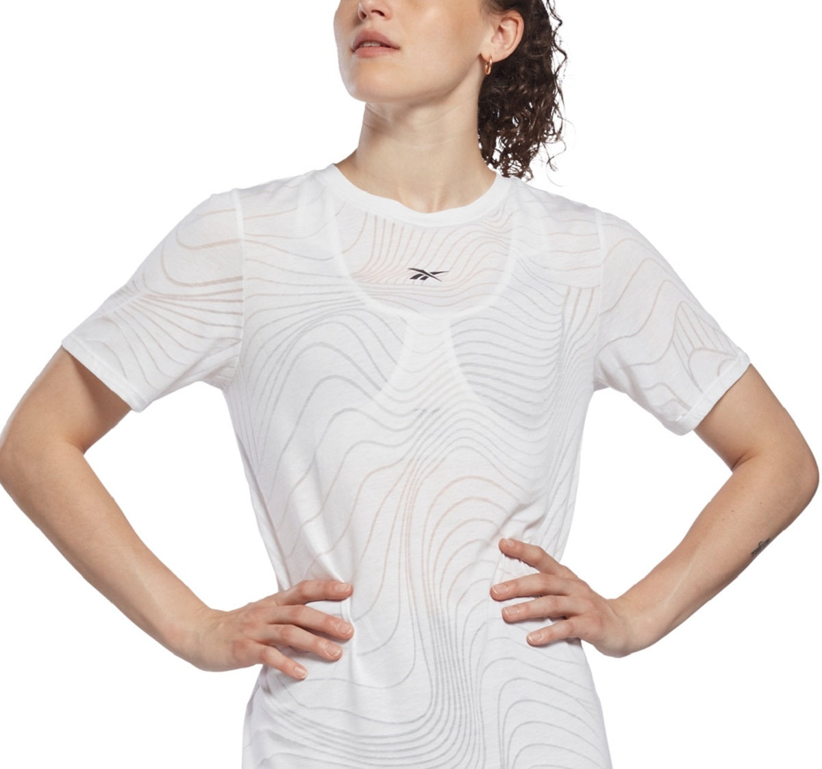 Reebok Women's Burnout T-Shirt White Size X-Small