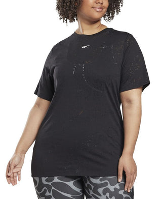 Reebok Women's Burnout Training T-Shirt Black Size 2X