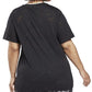 Reebok Women's Burnout Training T-Shirt Black Size 2X