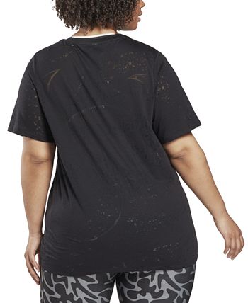 Reebok Women's Burnout Training T-Shirt Black Size 2X