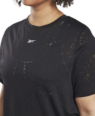 Reebok Women's Burnout Training T-Shirt Black Size 2X