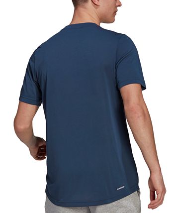 adidas Men's Feelready Performance T-Shirt Blue Size Medium