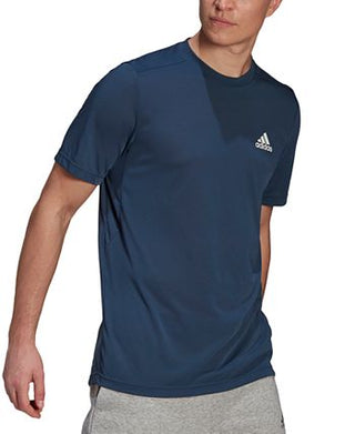 adidas Men's Feelready Performance T-Shirt Blue Size Medium