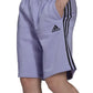 adidas Men's 3 Stripes 10 Fleece Shorts Purple Size Small
