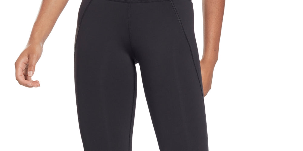 Reebok Women's Lux Mid Rise Tights Black Size Small