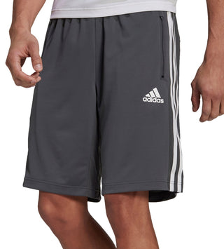 adidas Men's Primeblue Designed 2 Move 10 3 Stripes Shorts Gray Size Small