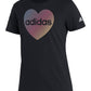 adidas Women's Cotton Badge Of Sport Logo Graphic T-Shirt Black Size Medium