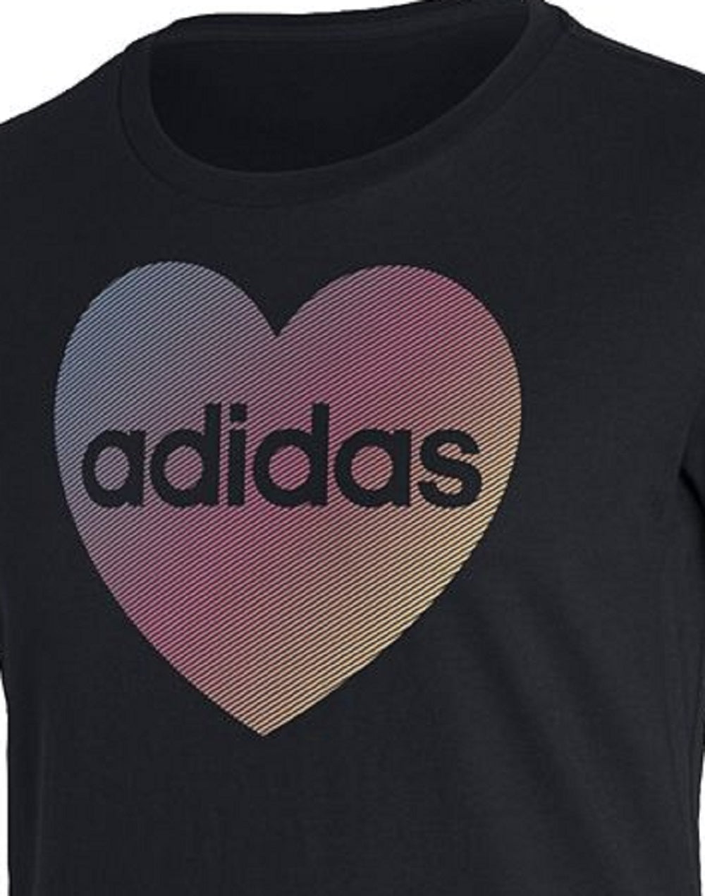 adidas Women's Cotton Badge Of Sport Logo Graphic T-Shirt Black Size Medium