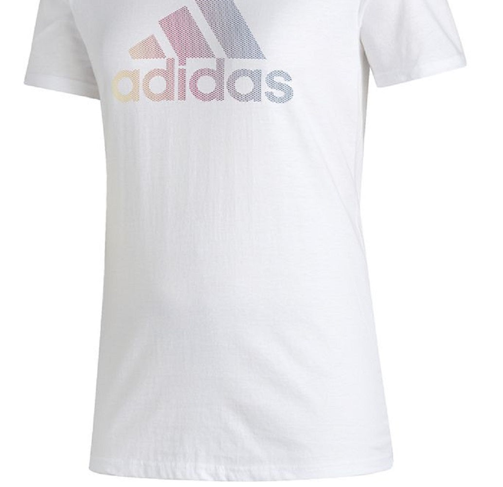 adidas Women's Badge Of Sports Cotton Logo T-Shirt White Size X-Large