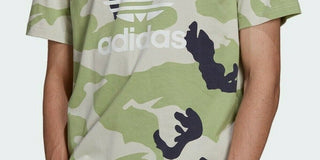 adidas Men's Camouflage Graphic Tee Gray Size Medium