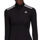 adidas Women's Hyperglam Quarter Zip Top Black Size Large