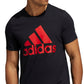 adidas Men's Badge Of Sports Logo Graphic T-Shirt Black Size Small