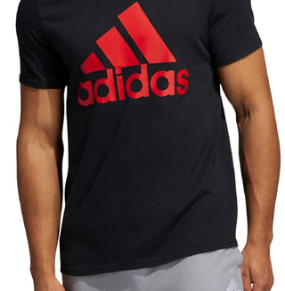 adidas Men's Badge Of Sports Logo Graphic T-Shirt Black Size Small