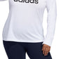 adidas Women's Badge Of Sports Cotton Logo Top White Size 1X