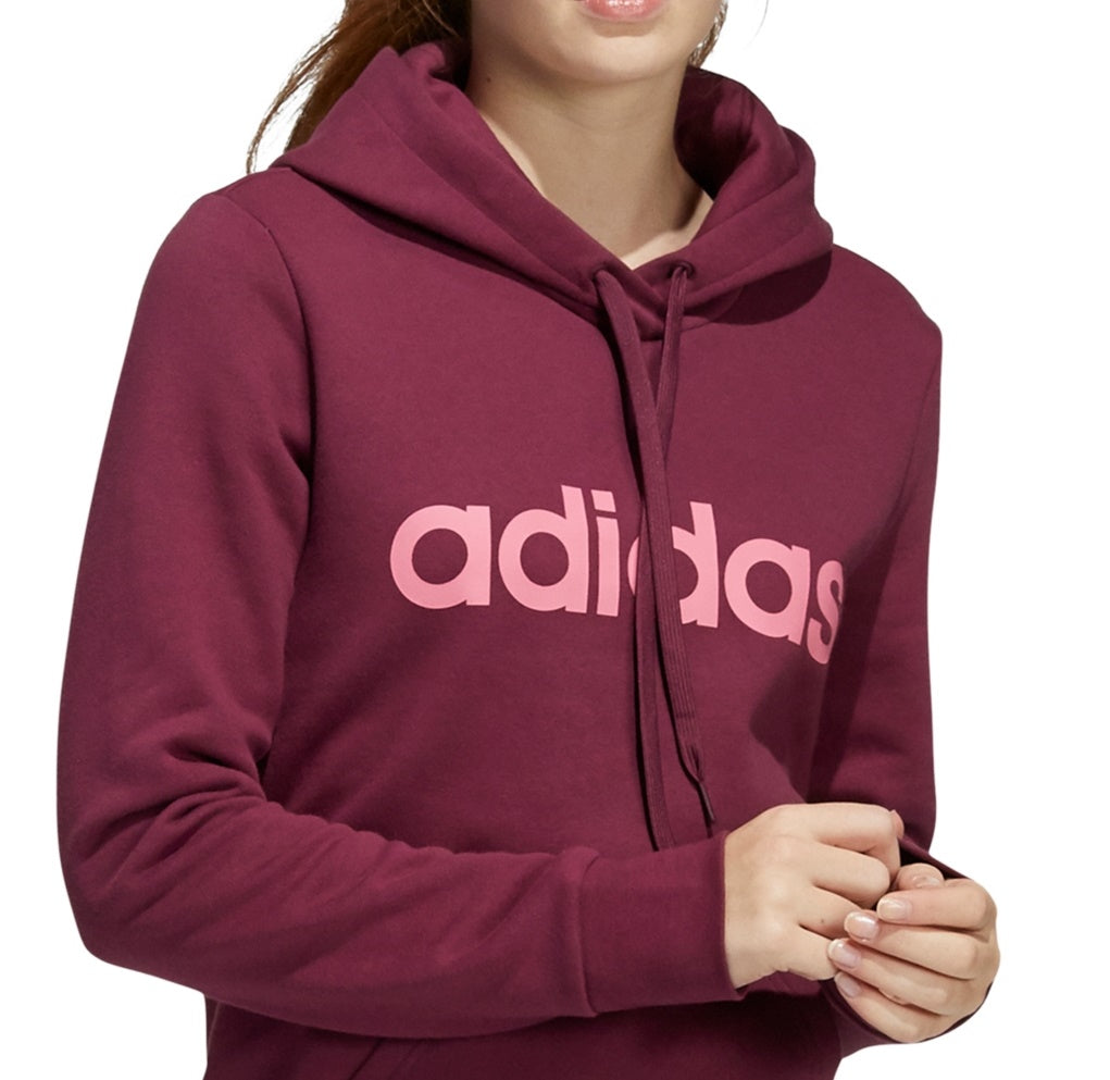 adidas Women's Logo Hoodie Red Size Medium