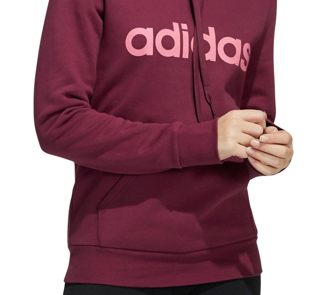 adidas Women's Logo Hoodie Red Size Medium
