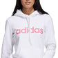 adidas Women's Logo Hoodie White Size Medium