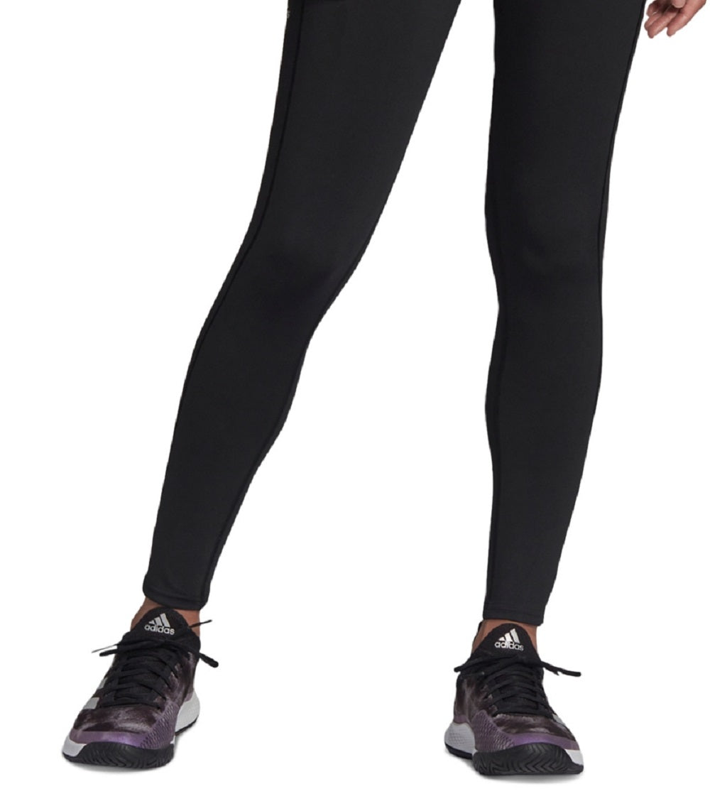adidas Women's Aeroready Tennis Match Full Length Leggings Black Size X-Large