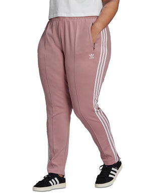 adidas Women's Mid Rise Slim Leg Pants Pink Size 3X