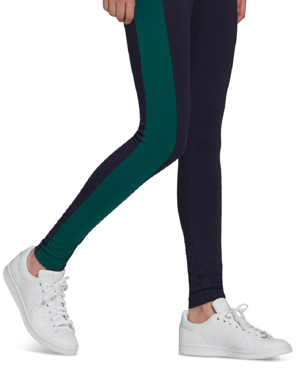 adidas Women's Colorblocked Leggings Blue Size Medium