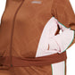adidas Women's Colorblocked Zip Front Track Jacket Brown Size 3X