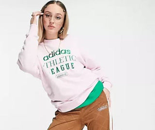 Adidas Women's Originals Retro Luxury Crewneck Sweatshirt Pink Size M