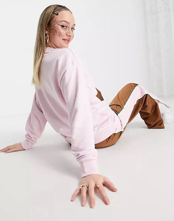 Adidas Women's Originals Retro Luxury Crewneck Sweatshirt Pink Size M