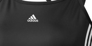 adidas Women's 3 Stripes X Back Sports Bra Black Size 3X