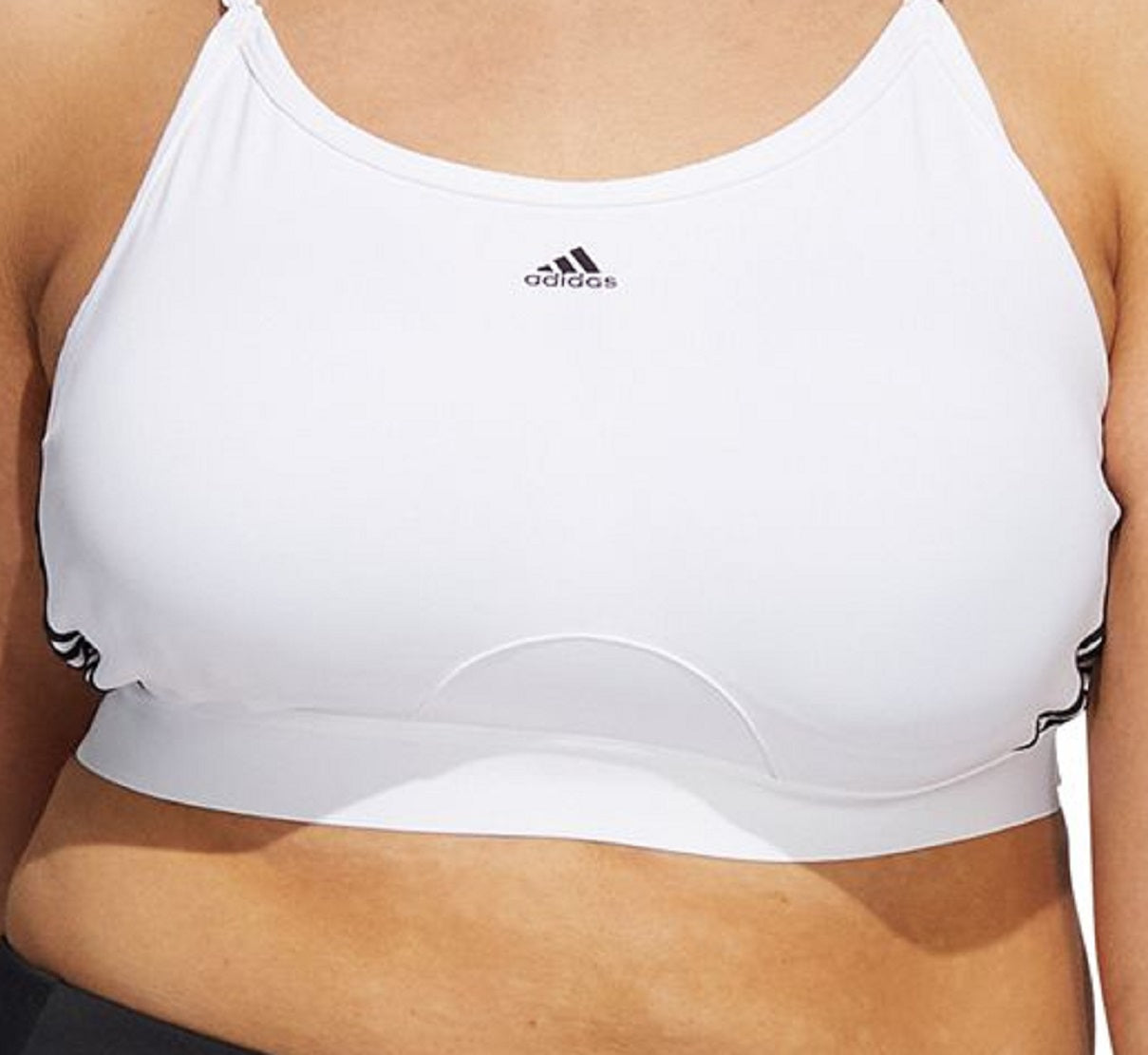 adidas Women's 3 Stripes X Back Sports Bra White
